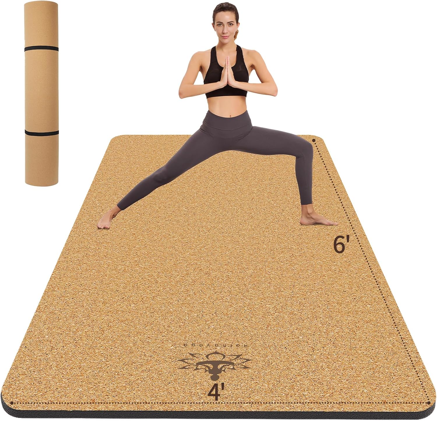 Pilates Yoga Or - Tapis de yoga en liège naturel