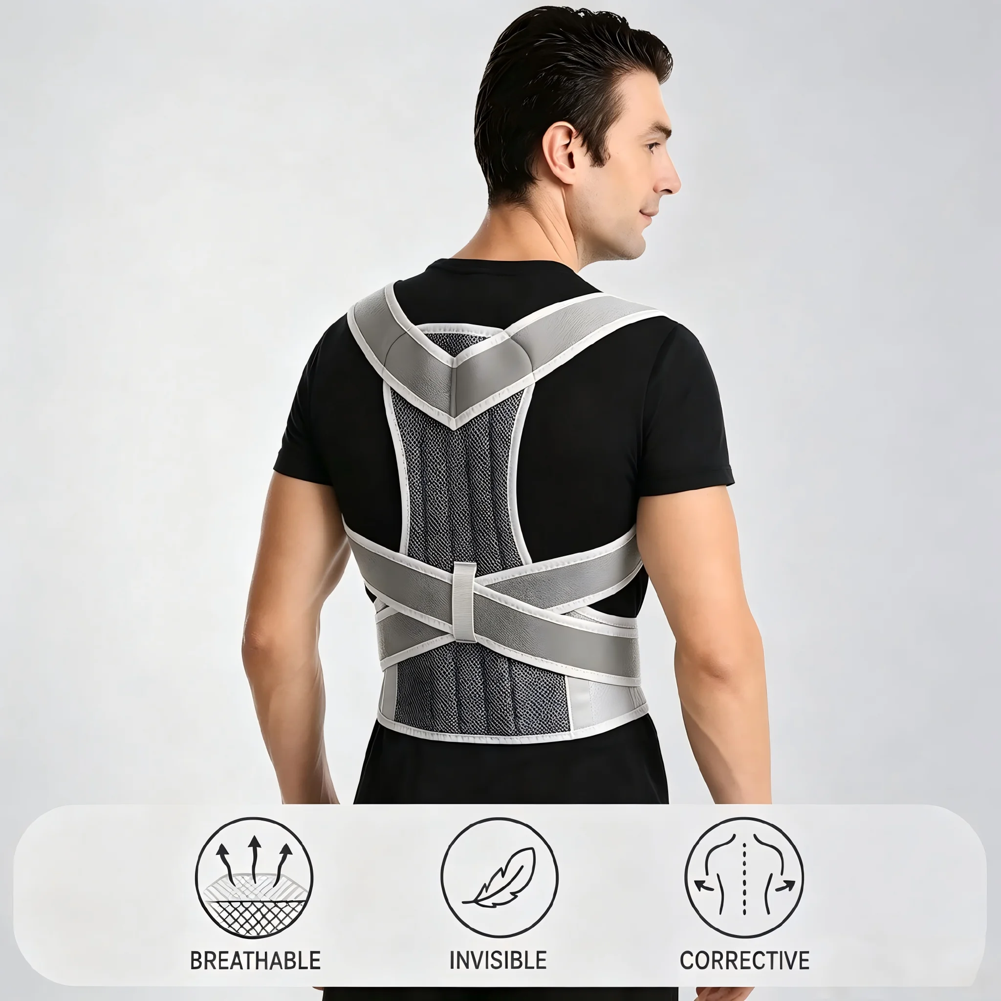 Posture Pole Corrector - Correcteur de posture réglable pour hommes