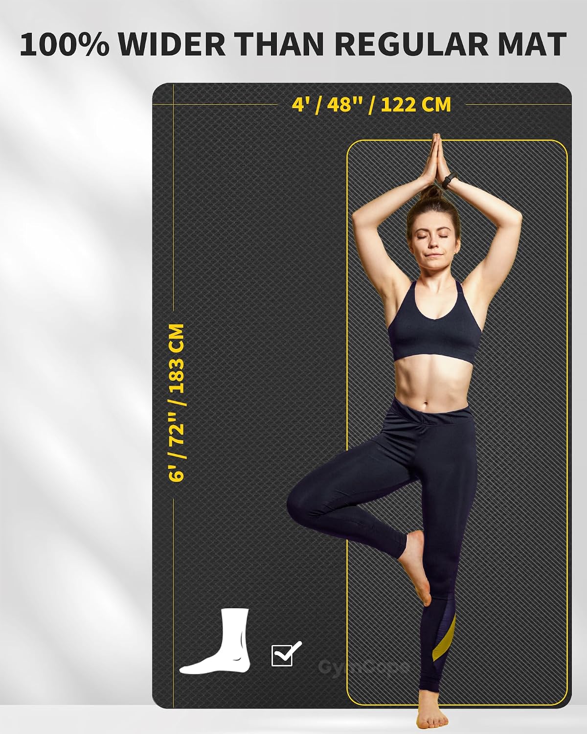 Tapis de yoga extra large 72x4 - Pilates Yoga Or avis et prix