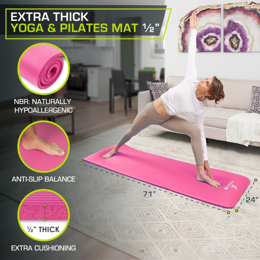 Tapis de yoga et de pilates ex - Pilates Yoga Or avis et prix